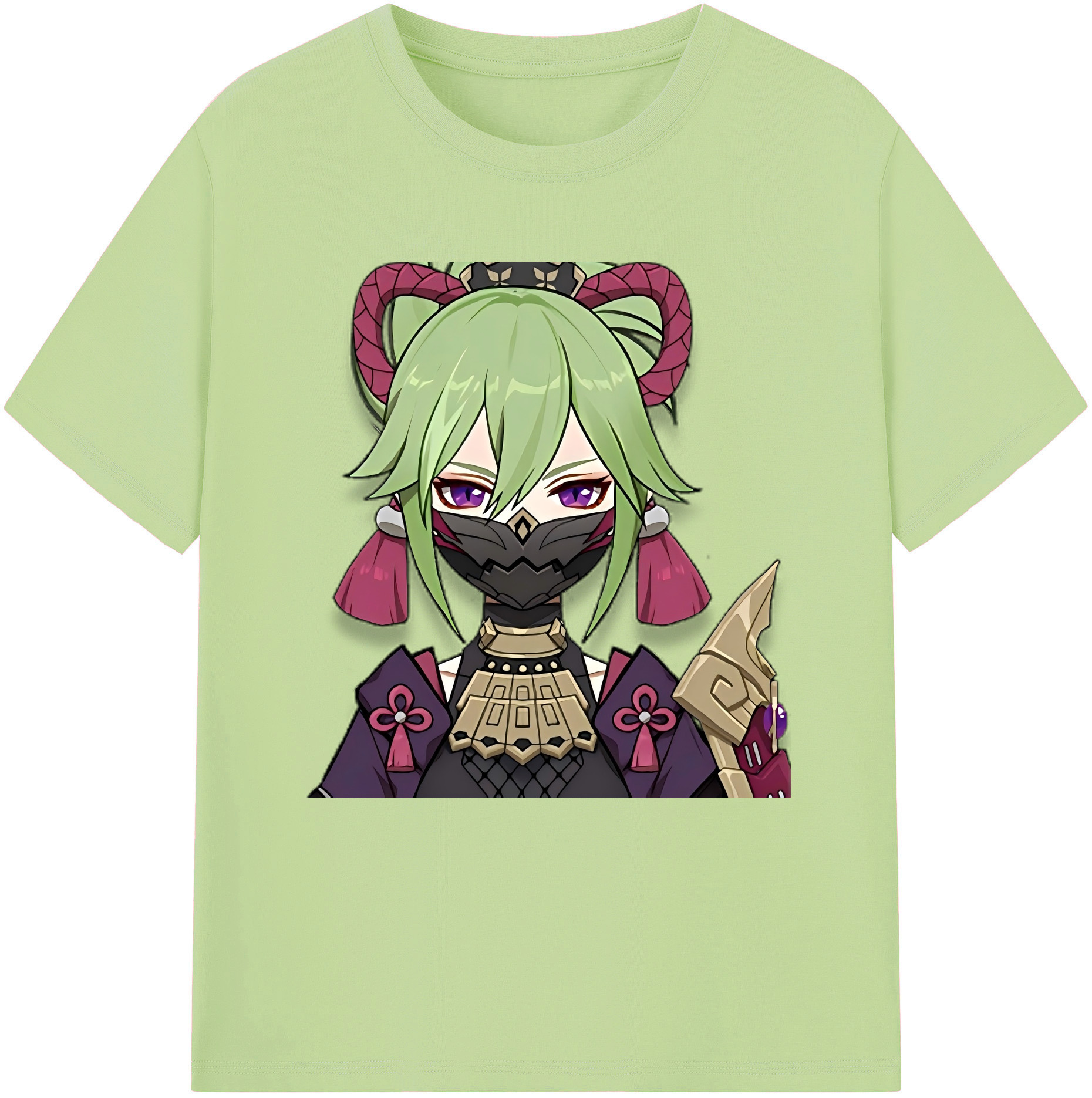げんし神  久岐忍 くき しのぶ genshin Kuki Shinobu 綿100％半袖Tシャツ（フロントプリント）